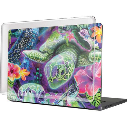 Rainbow Sea Turtles by Sheena Pike MacBook Cases